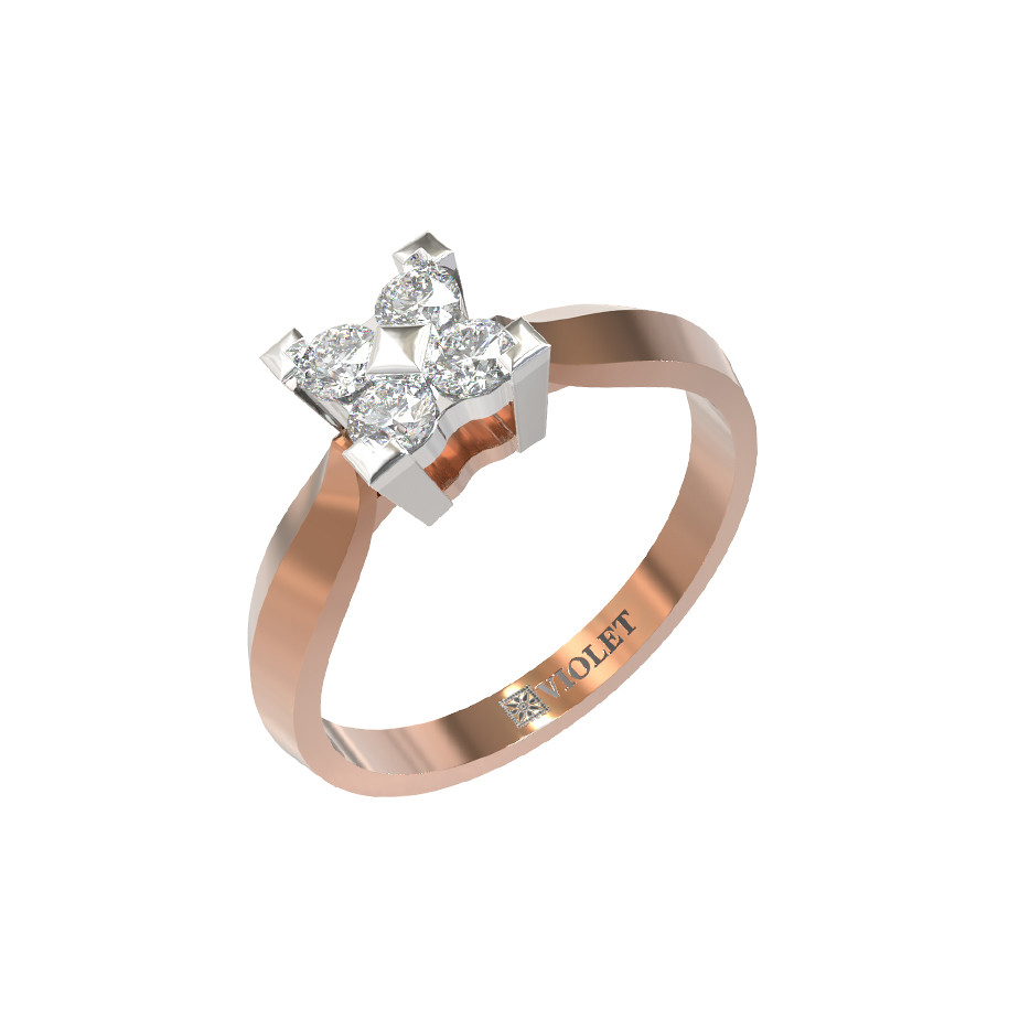 Кольцо из золота c бриллиантами