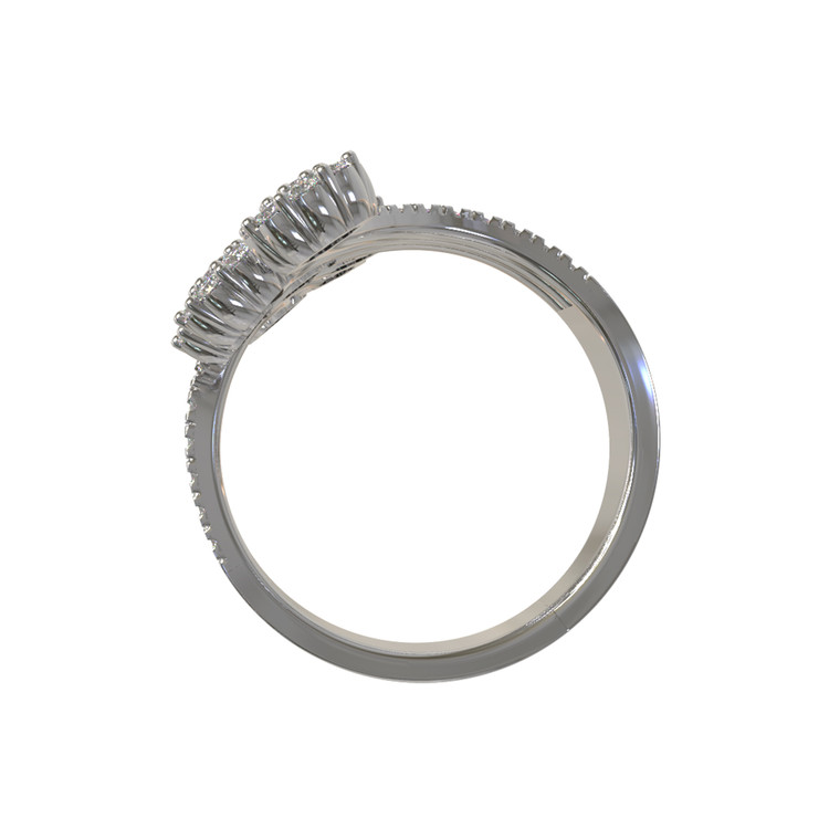 Кольцо из белого золота c бриллиантами