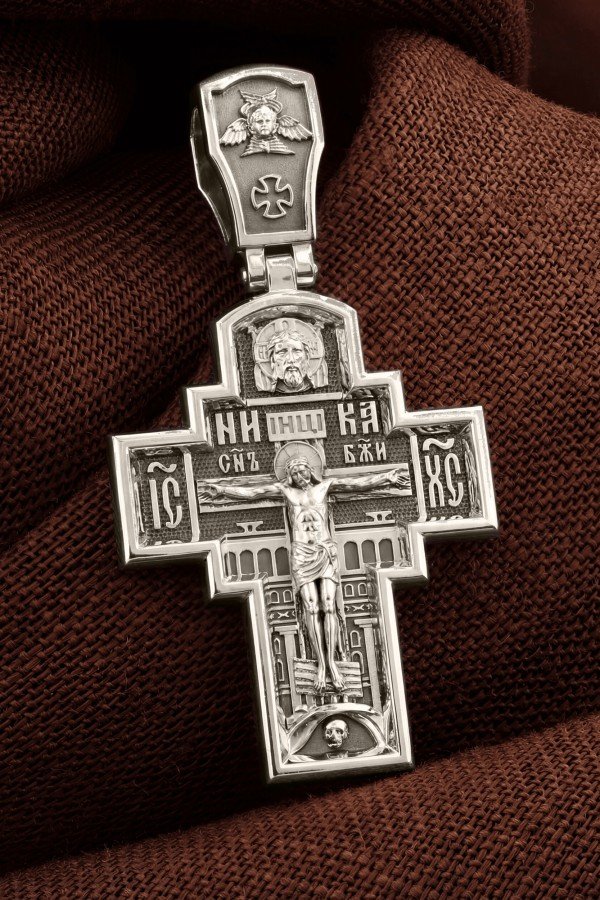 Крест из белого золота