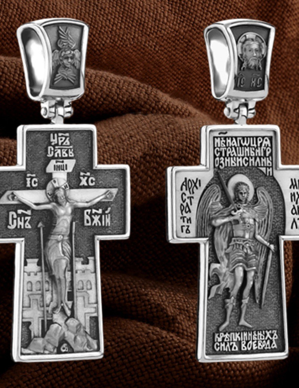 Крест из белого золота