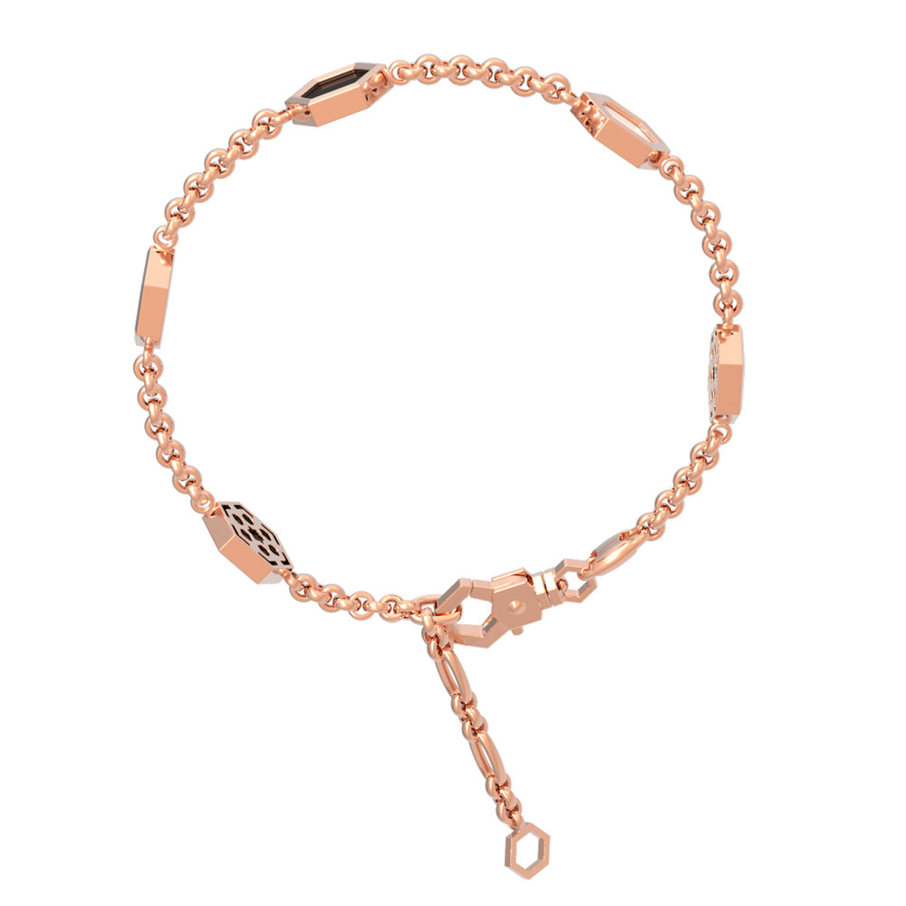 Браслет из золота c ониксом и перламутром