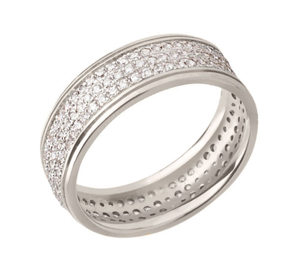 Кольцо из белого золота c фианитом