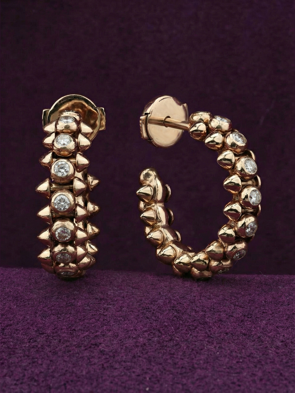 Серьги из розового золота c бриллиантами