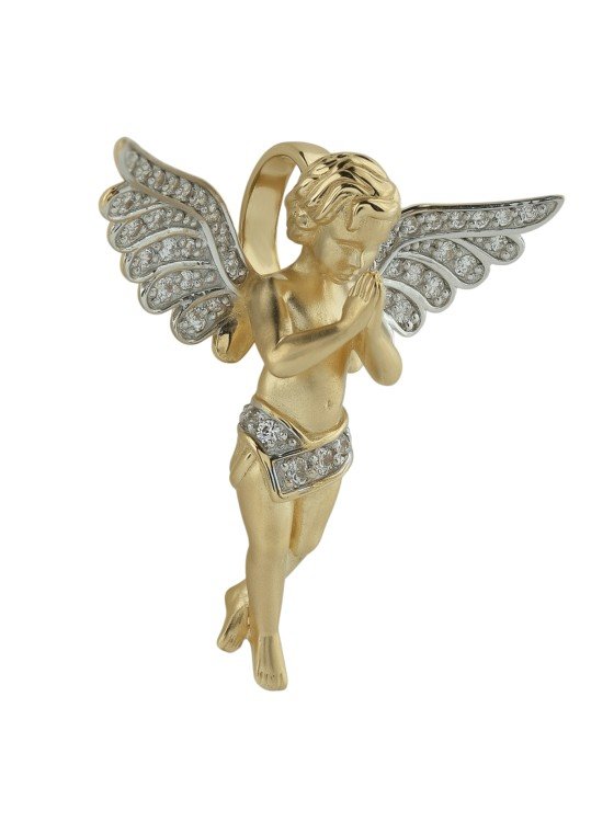 Подвеска из лимонного золота c фианитом