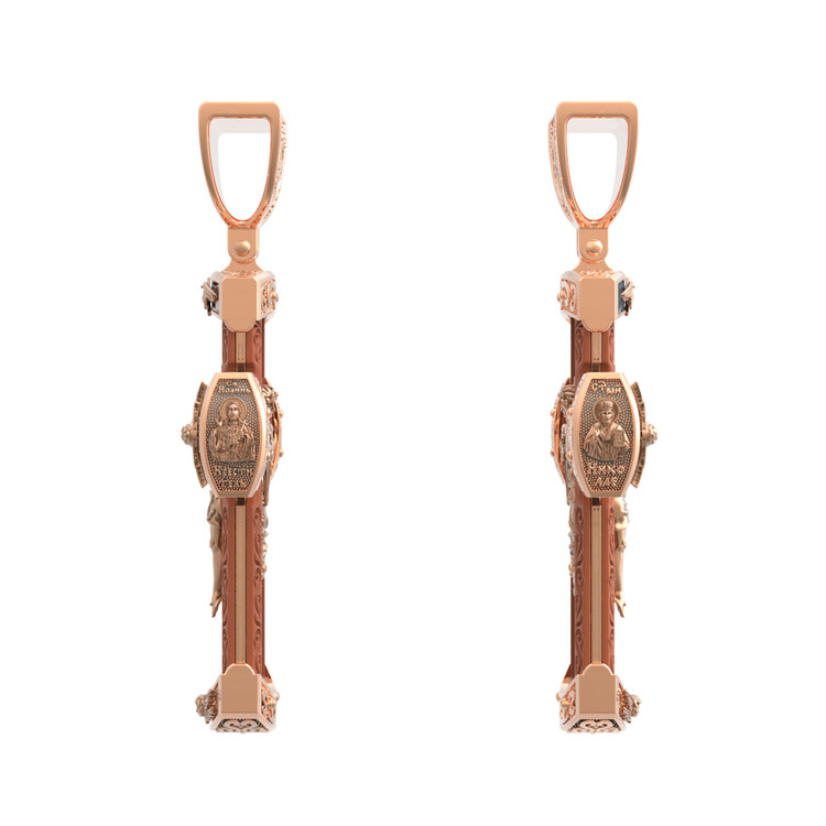 Крест из золота c деревом груши