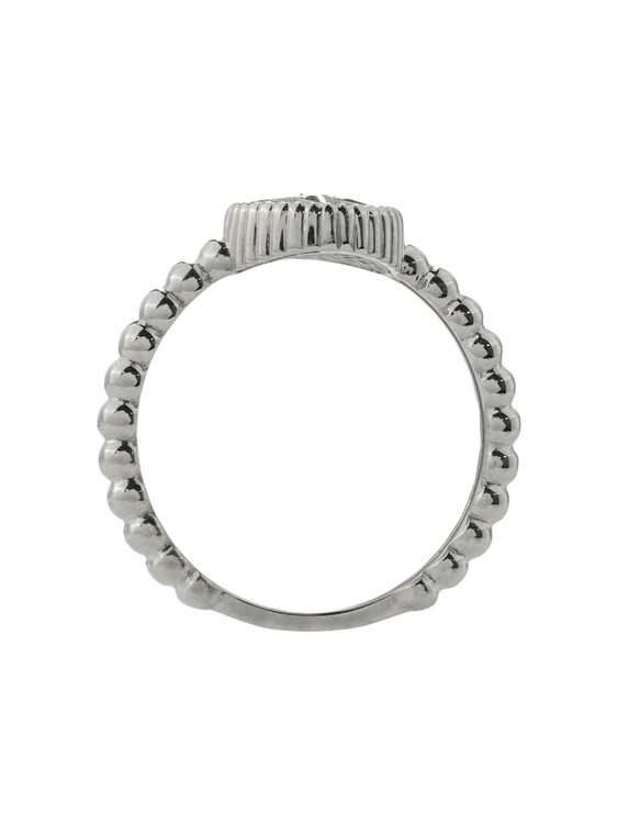 Кольцо из белого золота c бриллиантами и ониксом