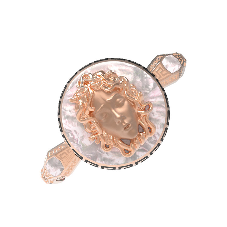 Браслет из золота c эмаль и перламутром