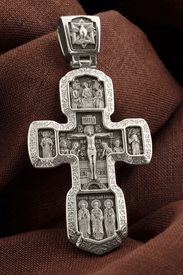 Крест из белого золота