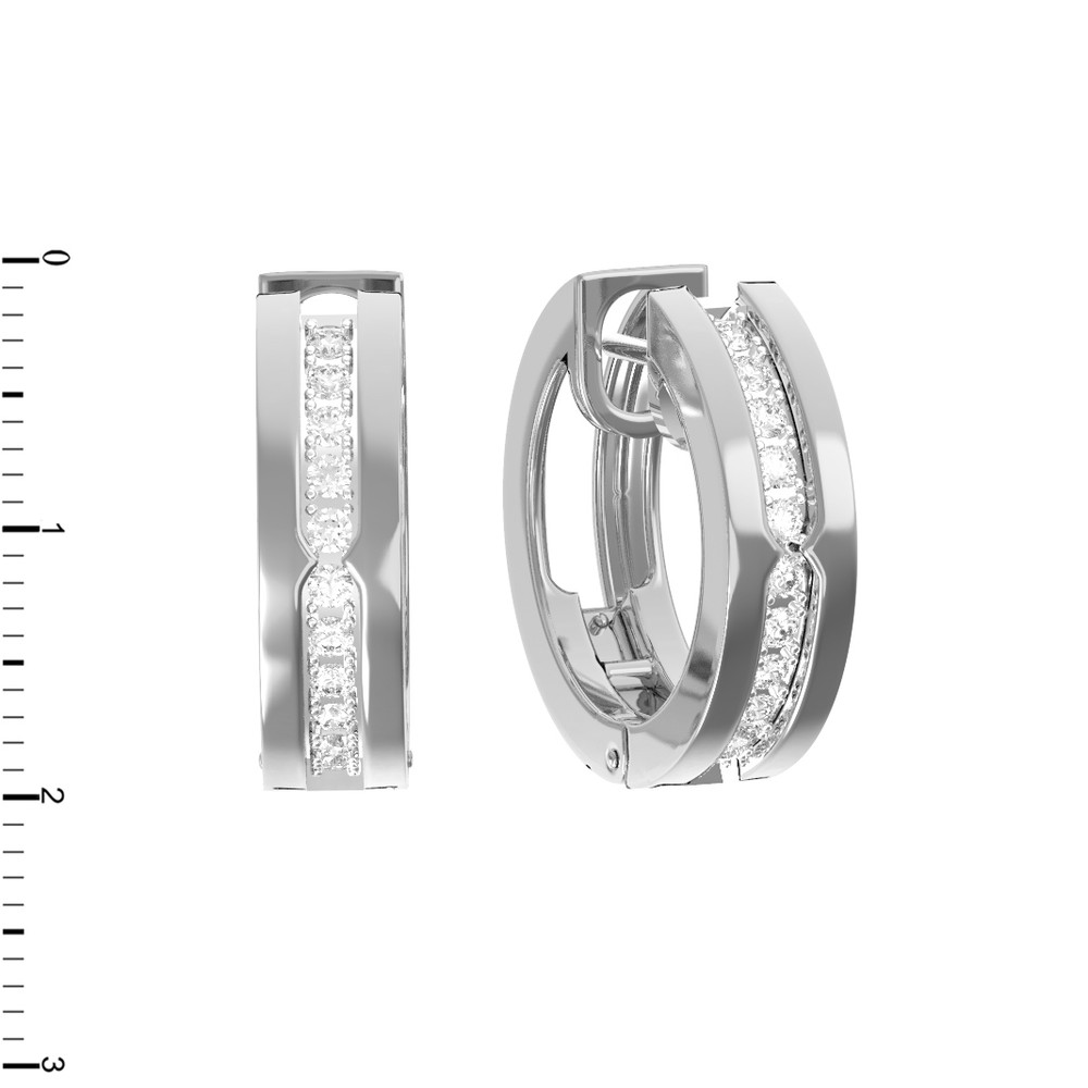 Серьги из белого золота c бриллиантами