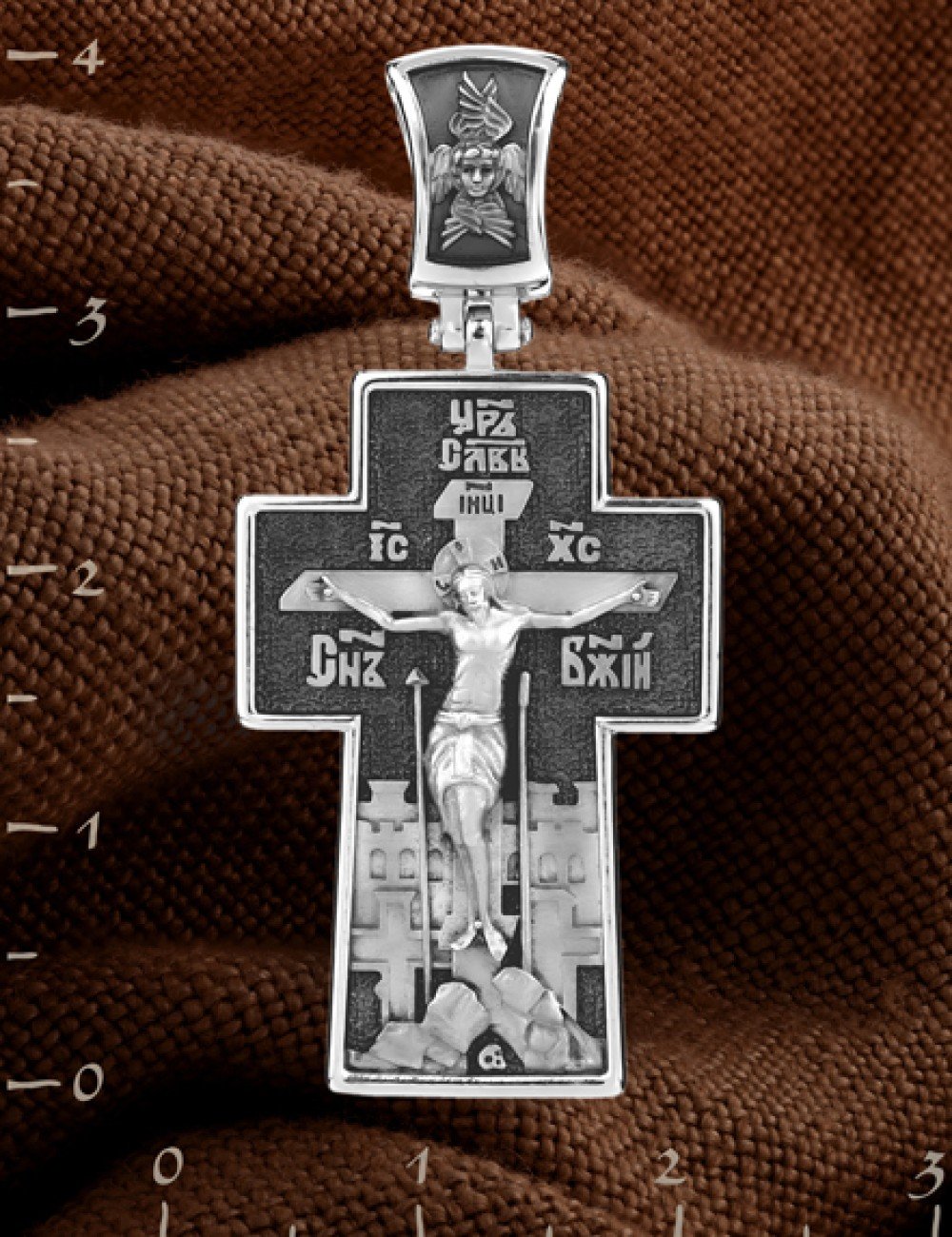 Крест из белого золота
