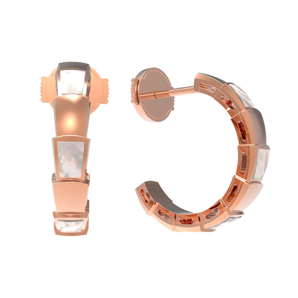 Серьги из золота c перламутром