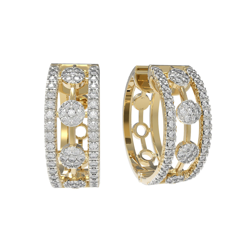 Серьги из лимонного золота c бриллиантами