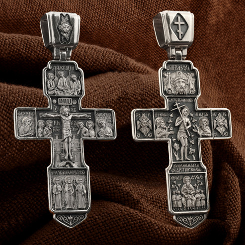 Крест из белого золота