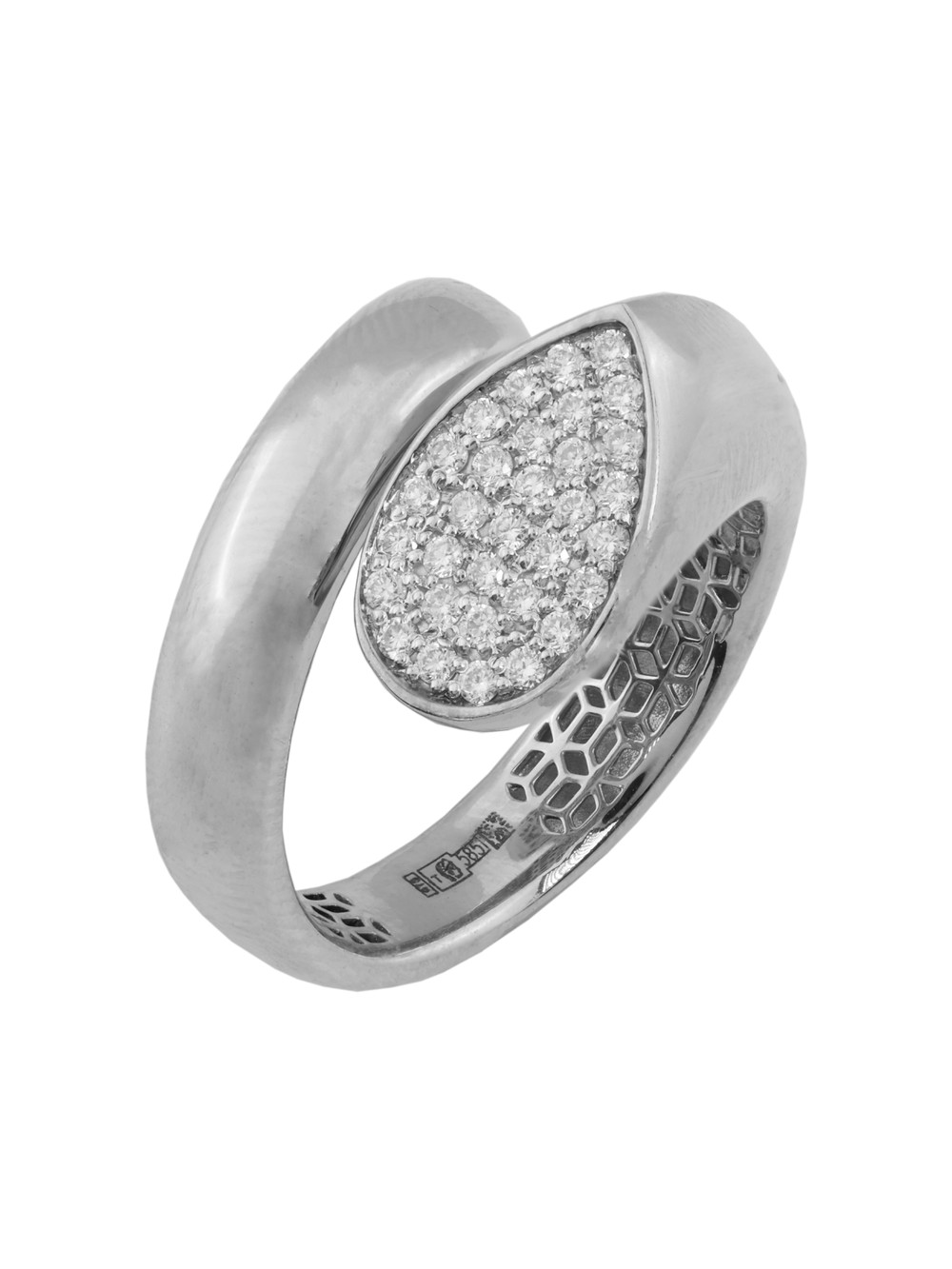 Кольцо из белого золота c бриллиантами