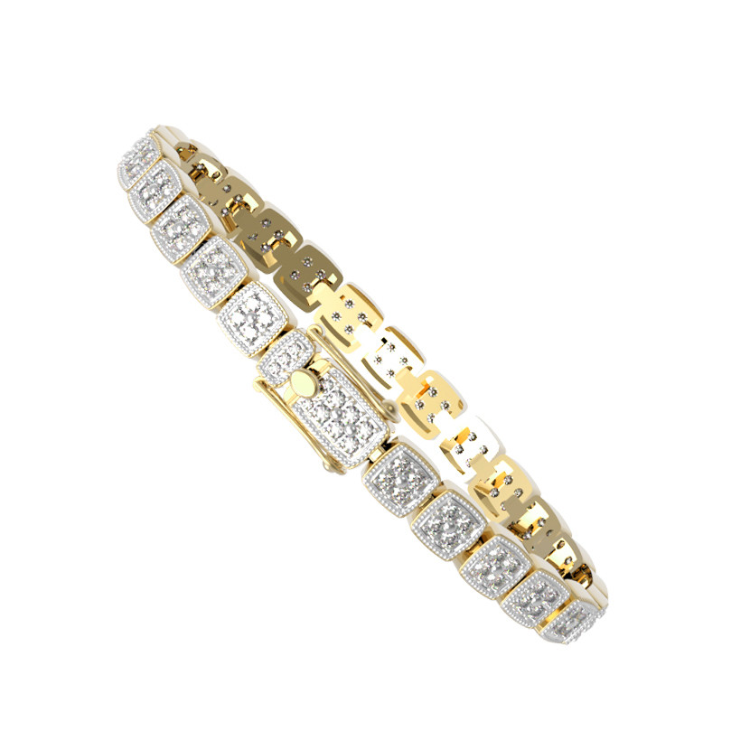 Браслет из лимонного золота c бриллиантами