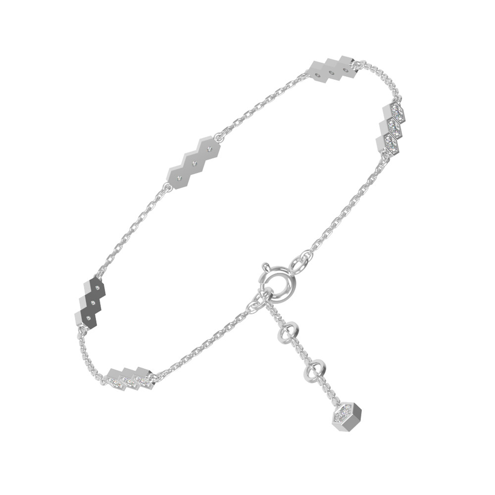 Браслет из белого золота c бриллиантами