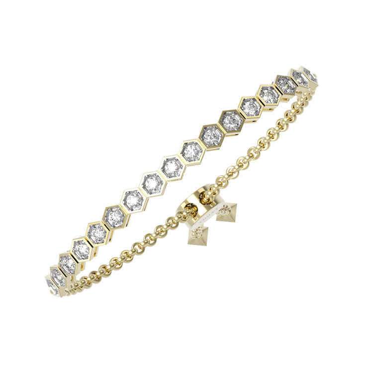 Браслет из лимонного золота c бриллиантами