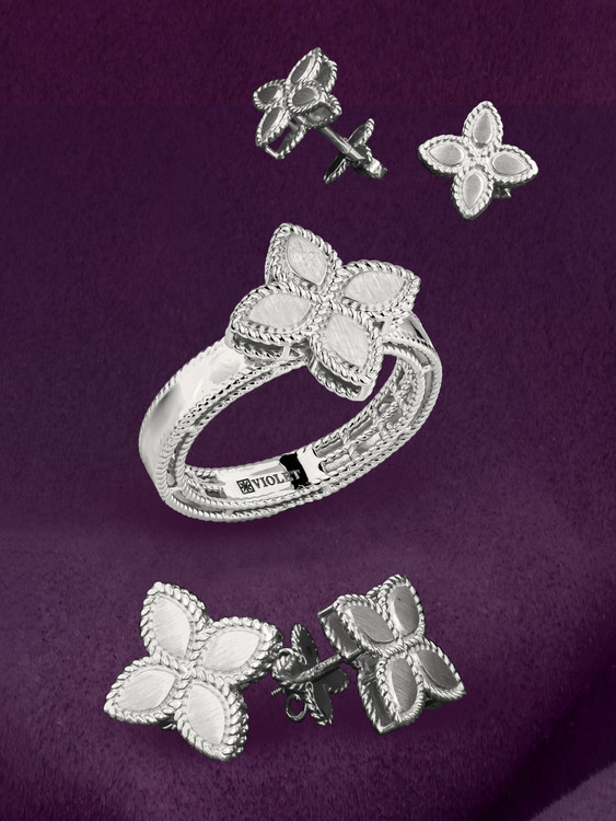 Серьги из белого золота