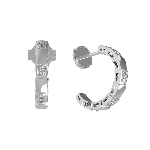 Серьги из белого золота c бриллиантами