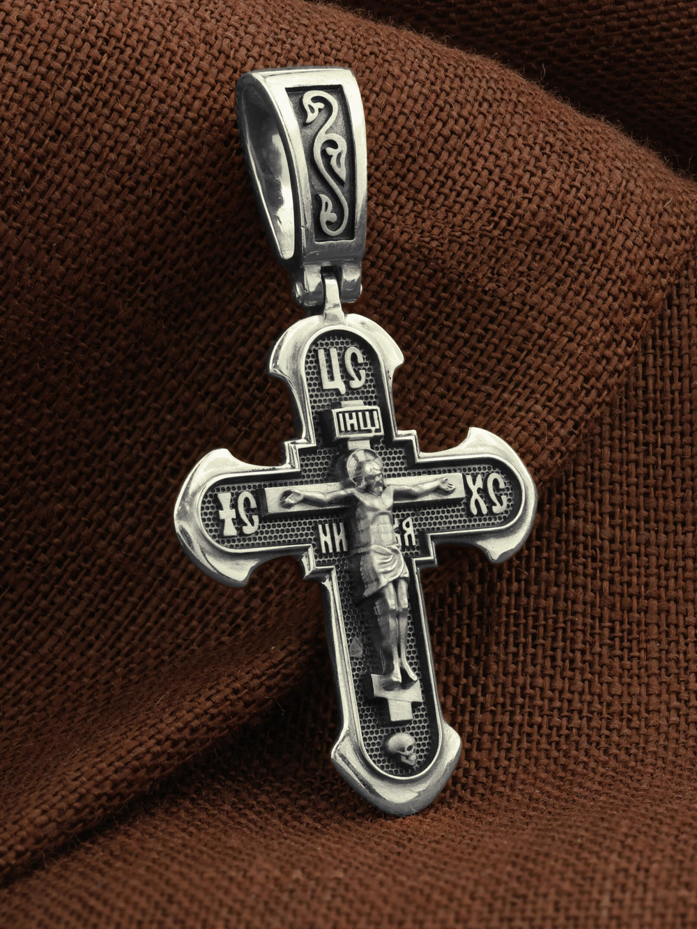 Крест из белого золота