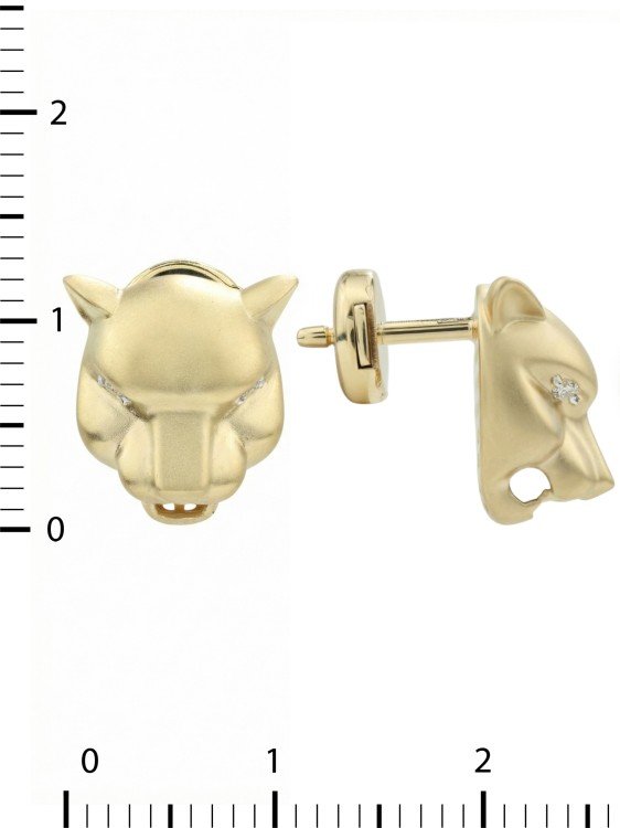 Серьги из лимонного золота c бриллиантами