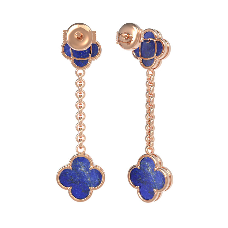 Серьги из золота c лазуритом