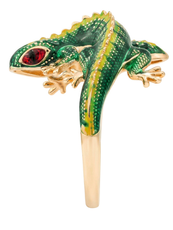 Кольцо из золота c эмалью