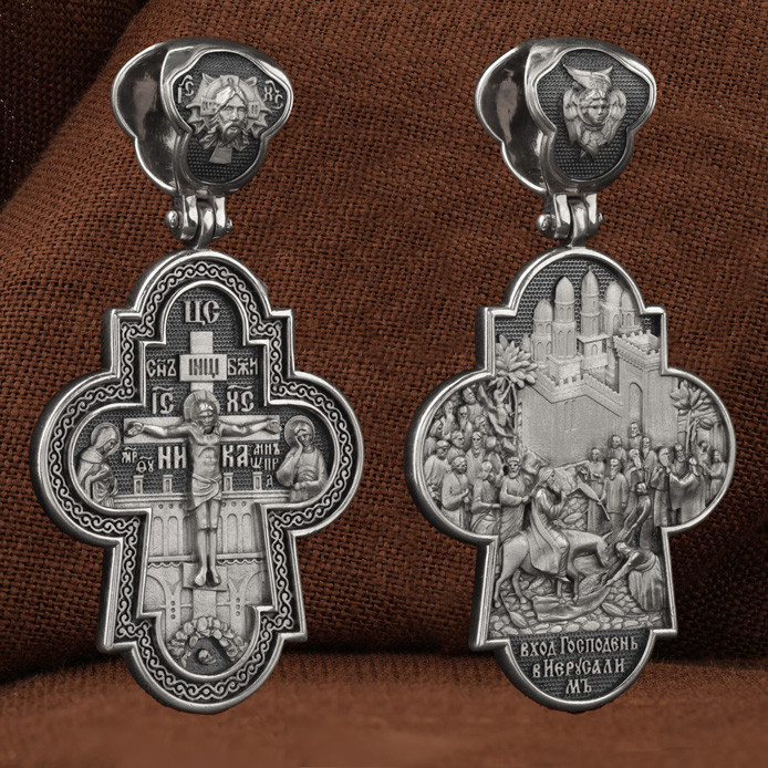 Крест из белого золота