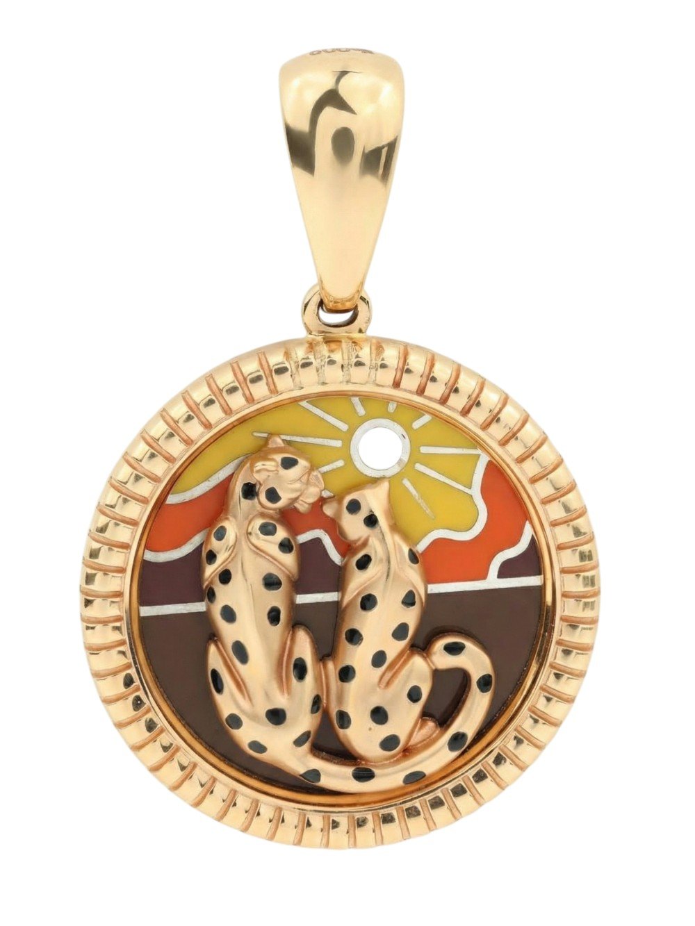 Подвеска из золота c эмаль