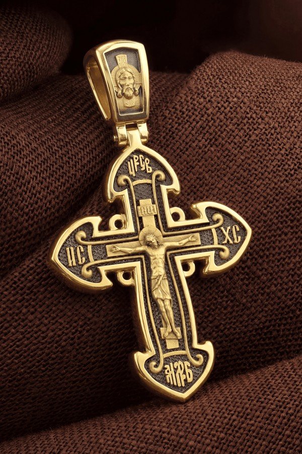 Крест из лимонного золота