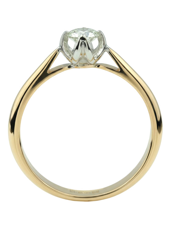 Кольцо из лимонного золота c бриллиантами