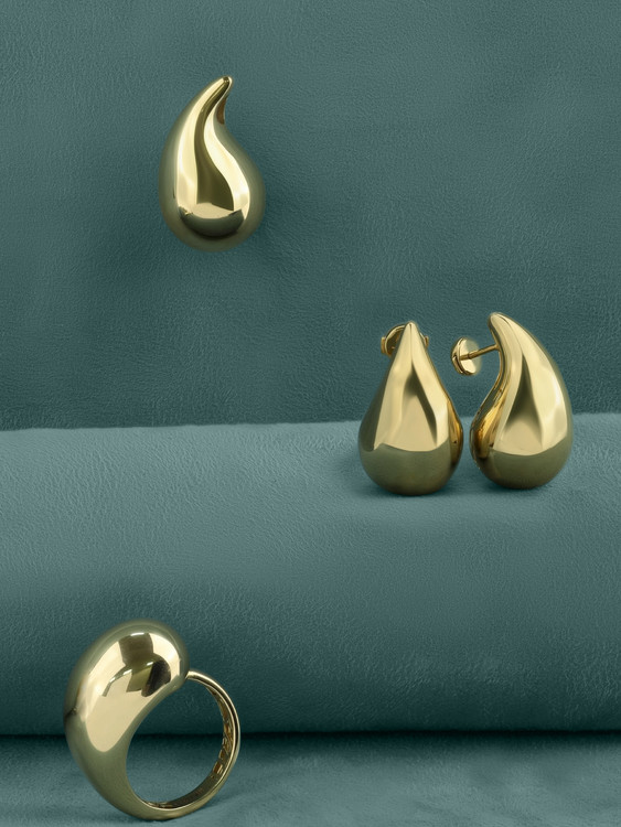 Серьги из лимонного золота