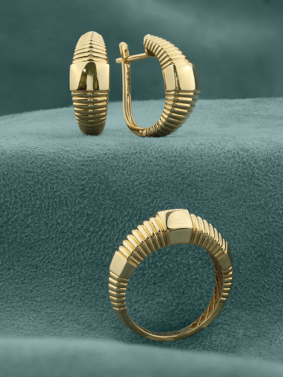 Серьги из лимонного золота