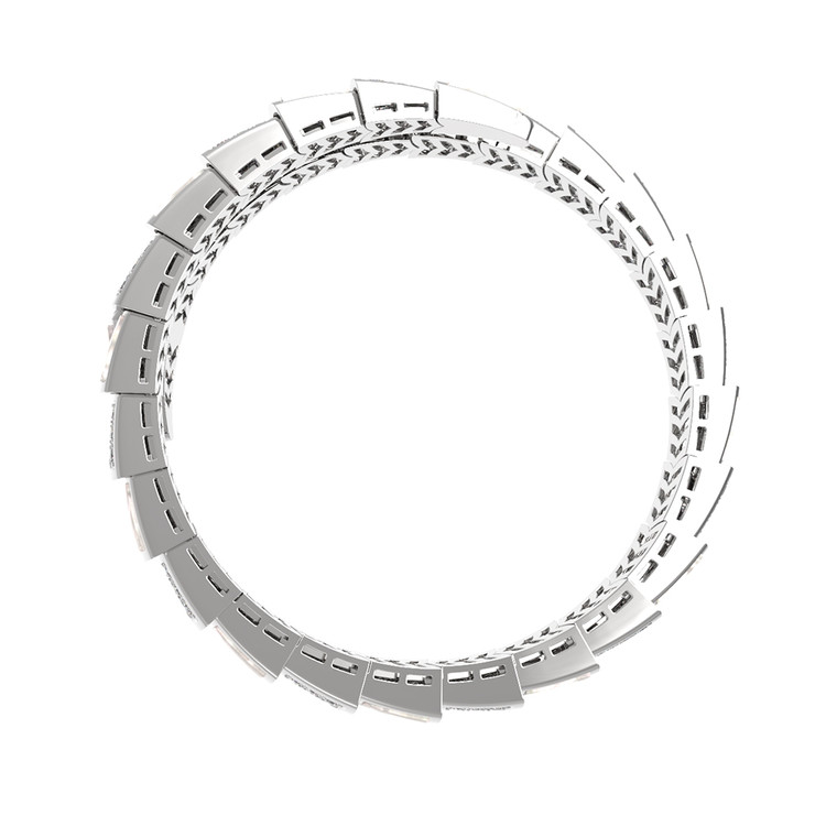 Браслет из белого золота c бриллиантами и лазуритом