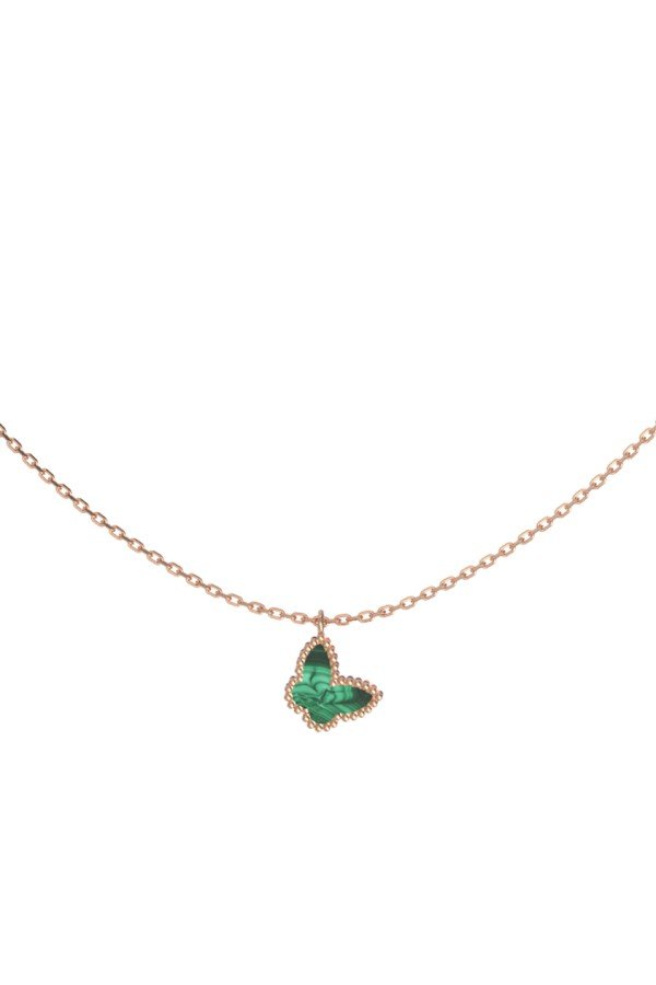 Колье из золота c малахитом