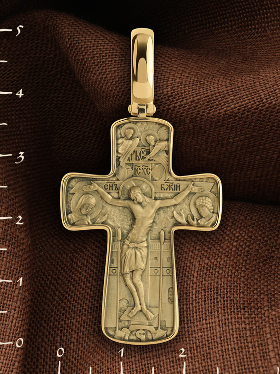 Крест из лимонного золота