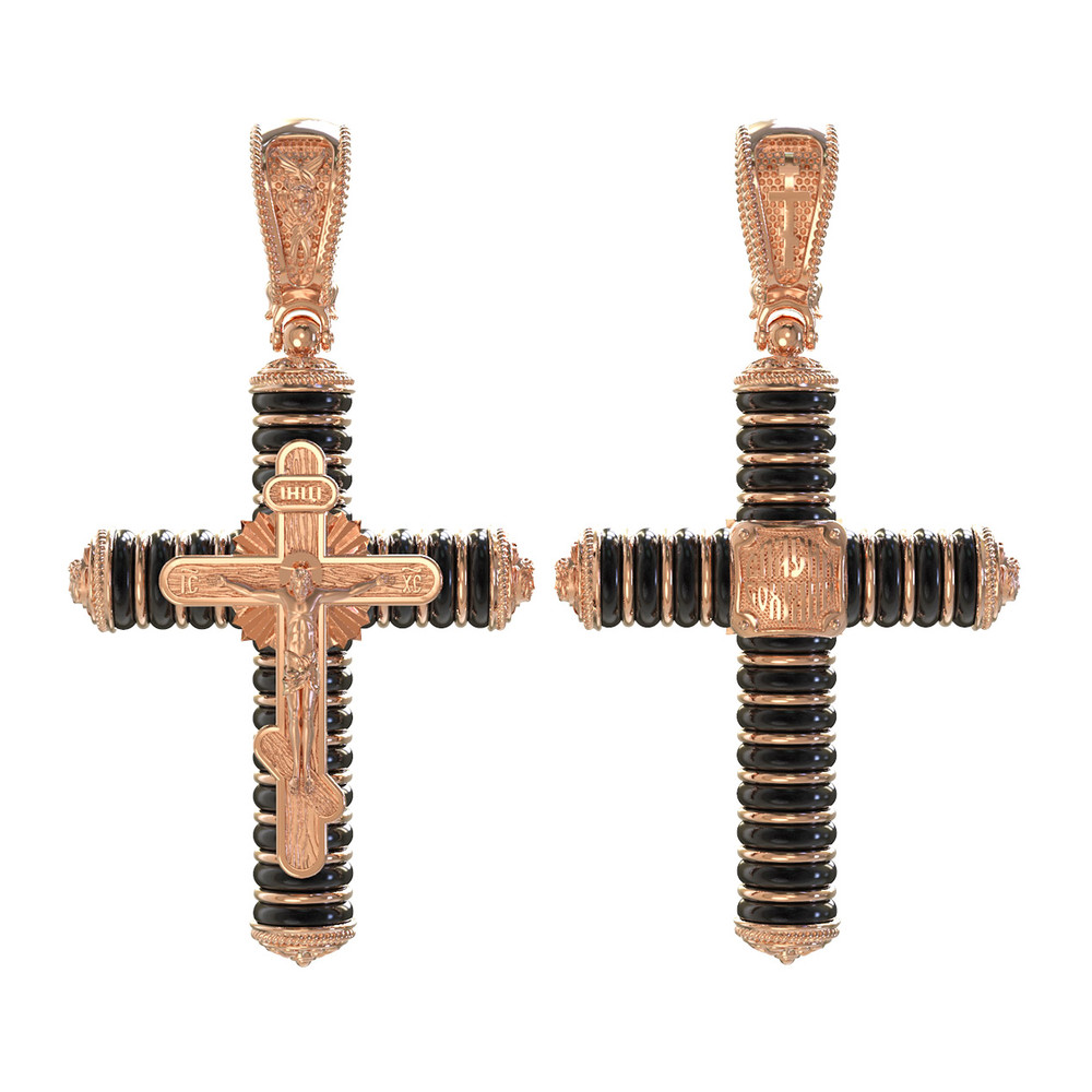 Крест из золота c ониксом