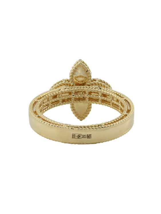 Кольцо из лимонного золота c бриллиантами