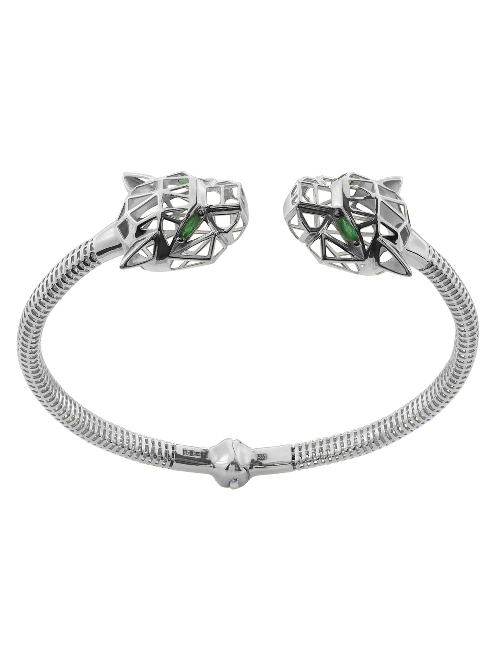 Браслет из белого золота c изумрудом