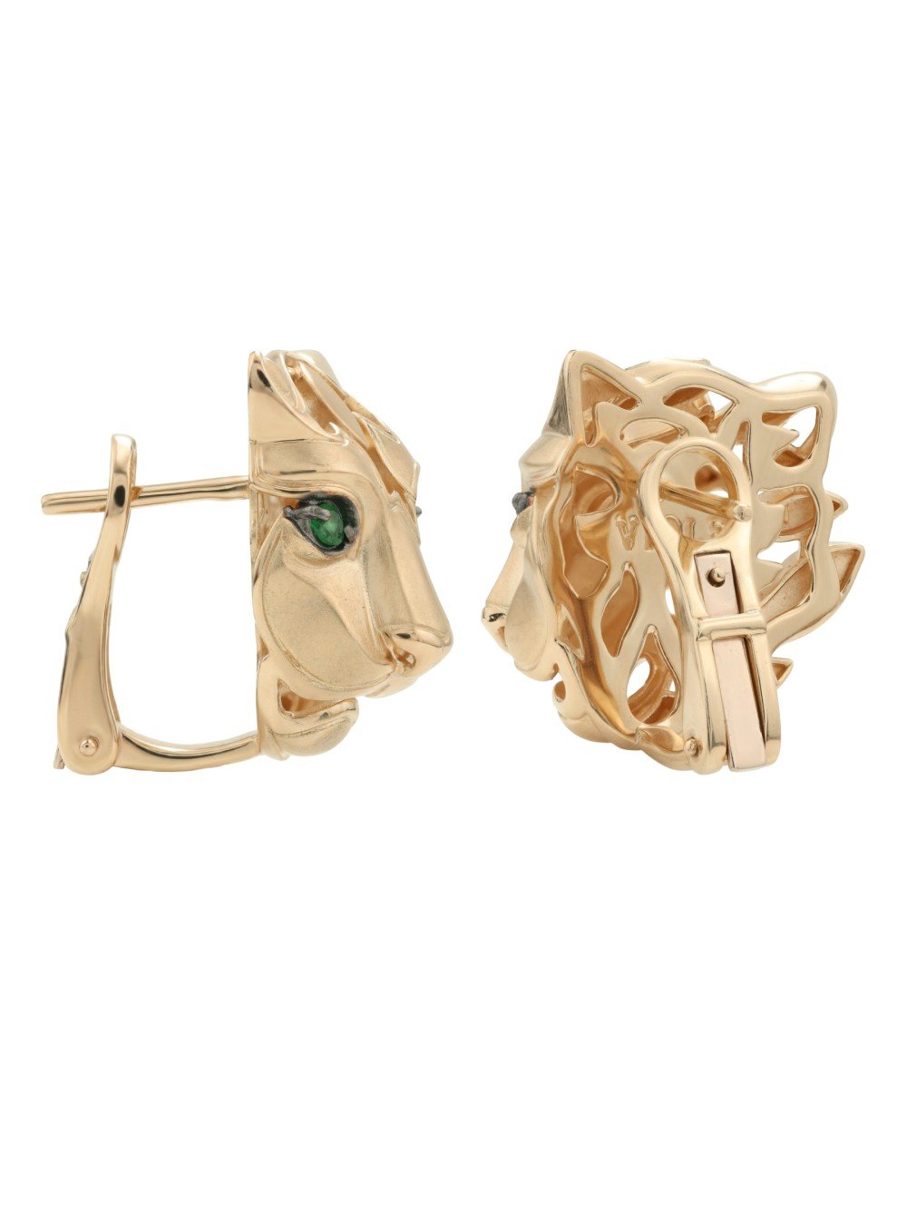 Серьги из золота c изумрудом