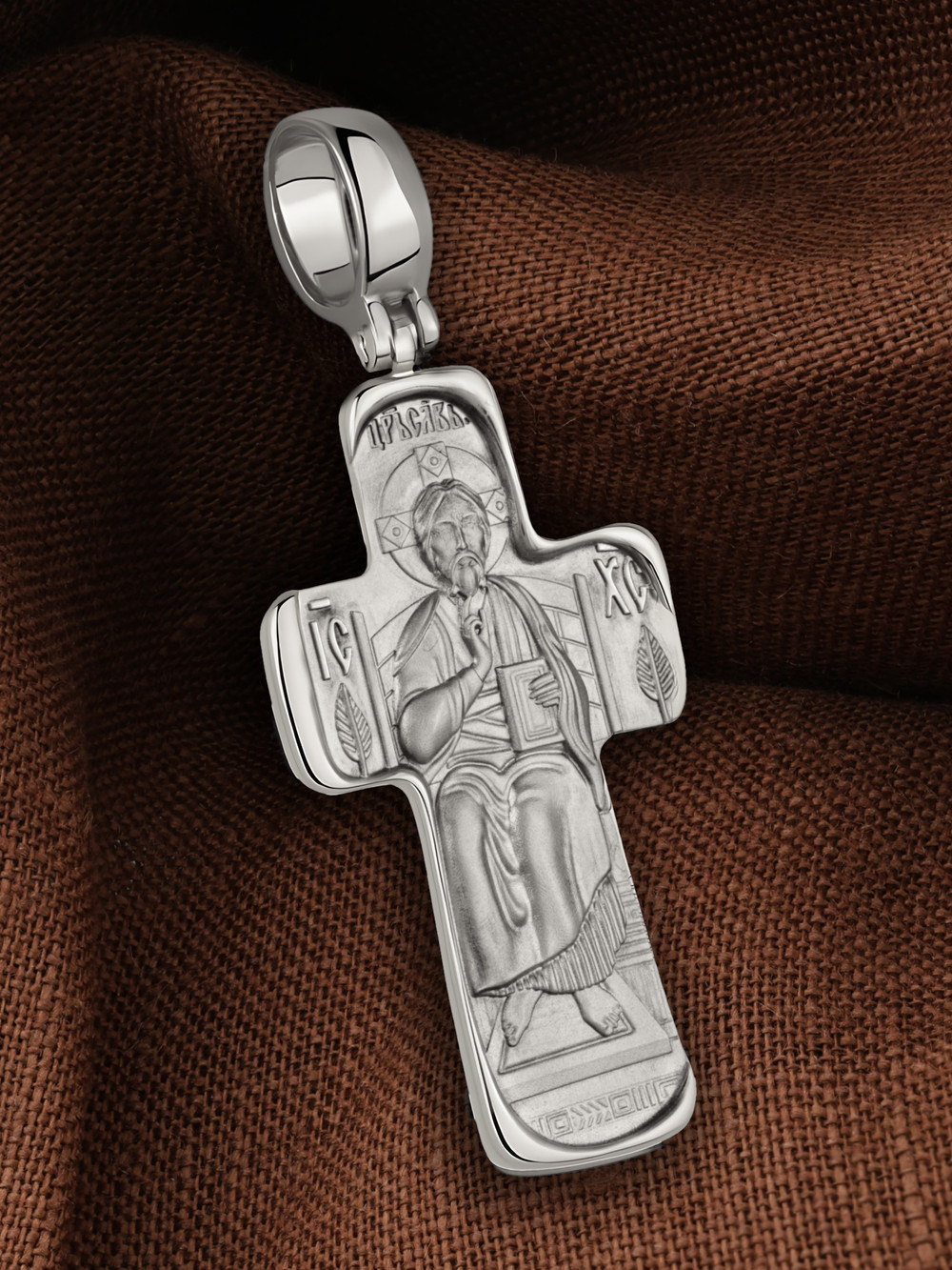 Крест из белого золота