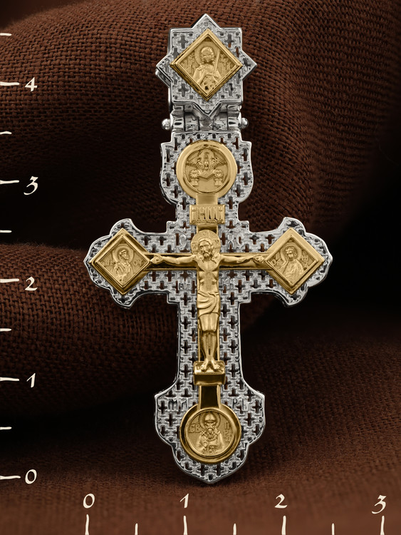 Крест из белого золота