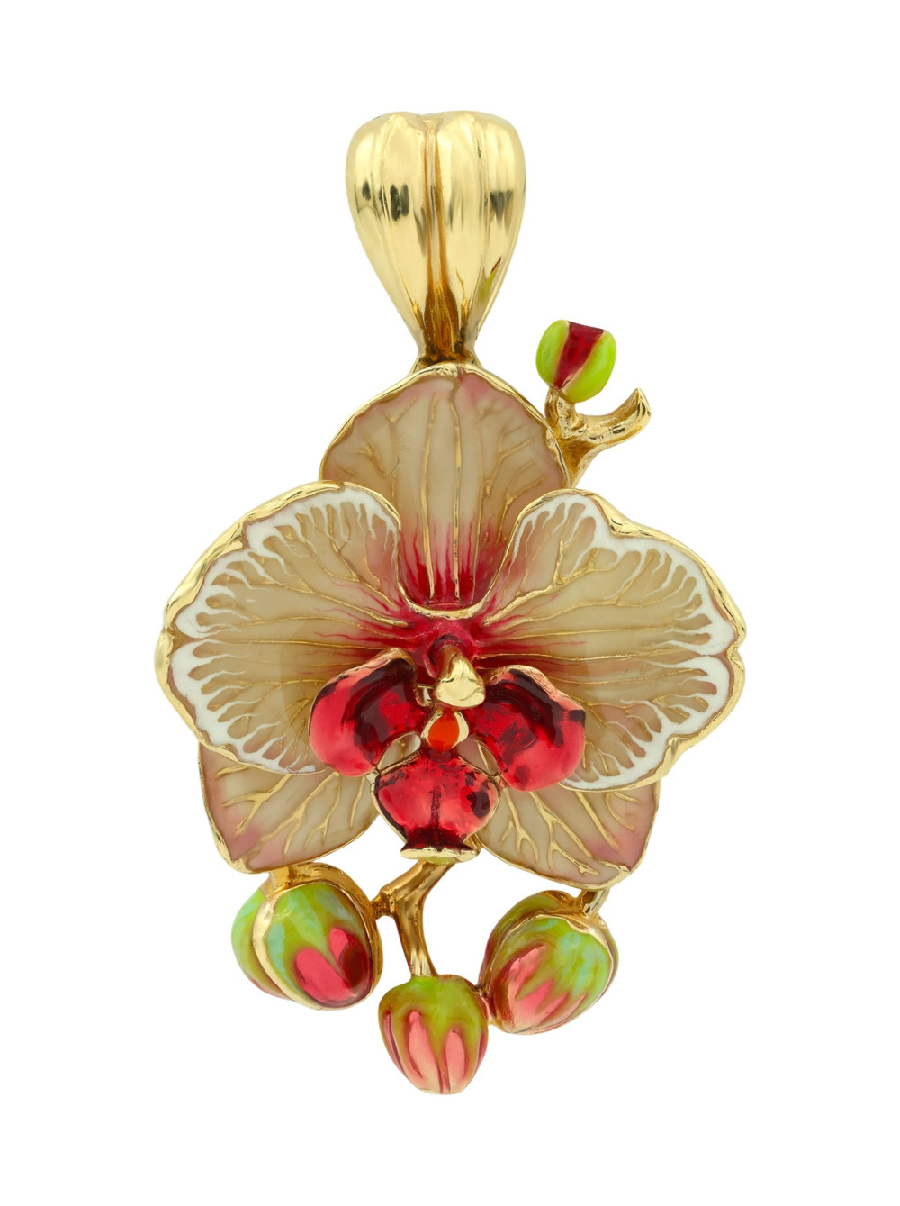 Подвеска из лимонного золота c эмаль