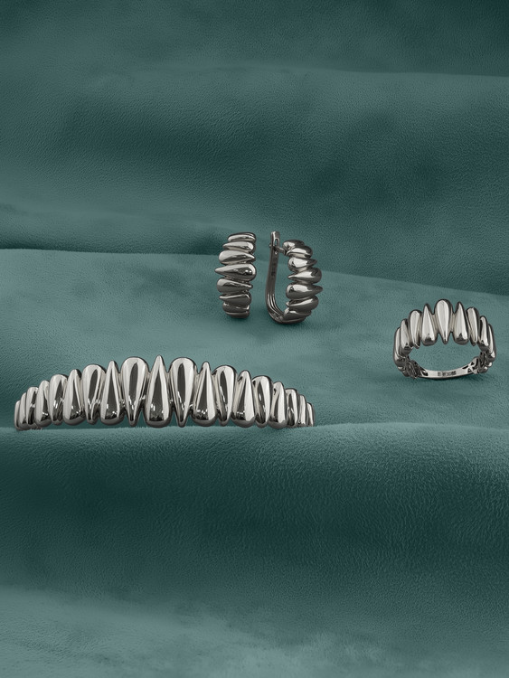 Кольцо из белого золота