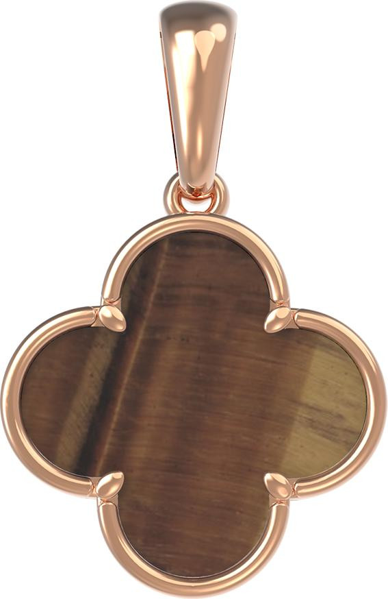 Подвеска из золота c тигровым глазом