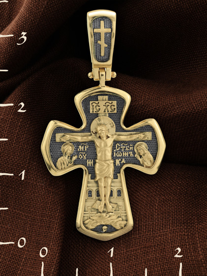 Крест из лимонного золота