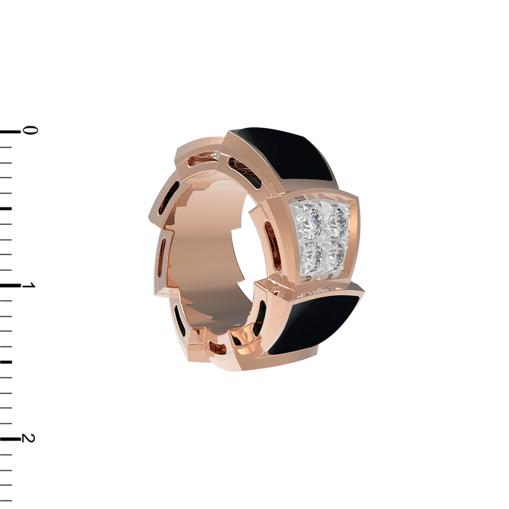 Подвеска из золота c бриллиантами и ониксом