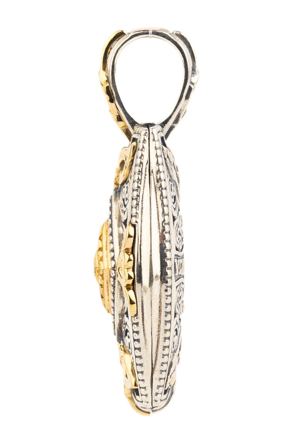 Подвеска из серебра и золота c рубином