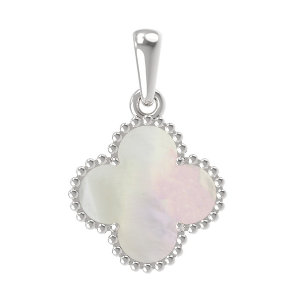 Подвеска из белого золота c перламутром