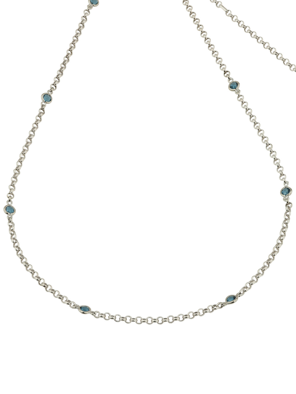 Цепь из белого золота c топазом London